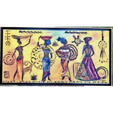 African women, original oil painting on canvas 40 * 80 cm